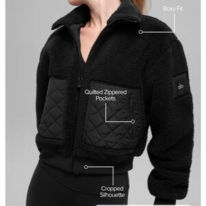ALO Yoga Black Teddy Jacket